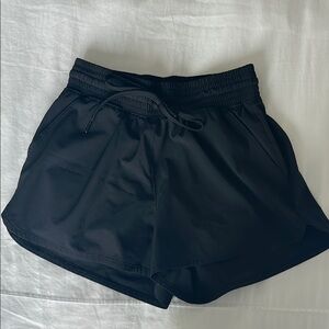 Black running shorts
